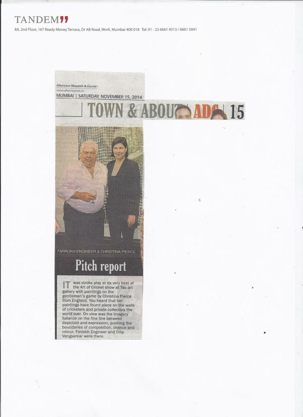 christina pierce press cutting india 2014